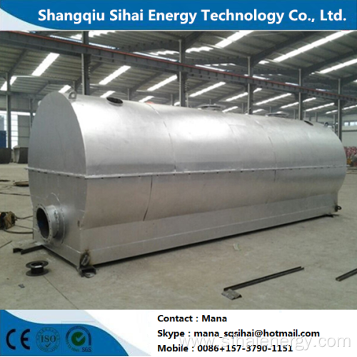 Continuously distillation plant for waste oil